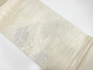 アンティーク 樹木に時代風景模様織り出し袋帯(材料)